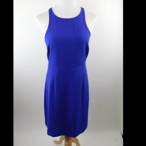 J.Crew Cutaway Crepe Career Sheath Dress Purple - Picture 3 of 7
